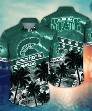 Michigan State Spartans Ncaa Hawaiian Shirt Beach Time Aloha Shirt