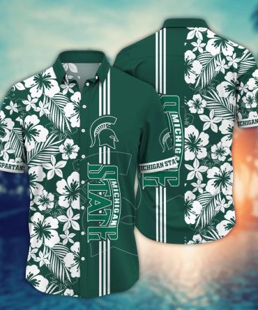 Michigan State Spartans Ncaa Hawaiian Shirt Ceiling Fanstime Aloha Shirt