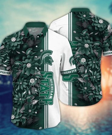 Michigan State Spartans Ncaa Hawaiian Shirt Custom Ice-Cold Drinks Aloha Shirt