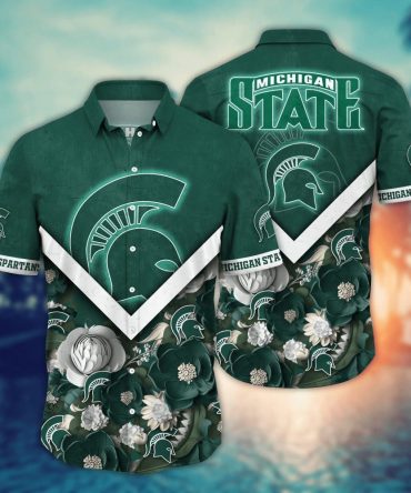Michigan State Spartans Ncaa Hawaiian Shirt Custom Warm Days Aloha Shirt