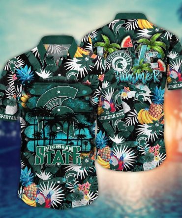 Michigan State Spartans Ncaa Hawaiian Shirt Lemonade Standstime Aloha Shirt