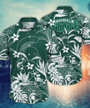 Michigan State Spartans Ncaa Hawaiian Shirt Sea Breezetime Aloha Shirt