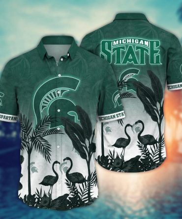 Michigan State Spartans Ncaa Hawaiian Shirt Tanningtime Aloha Shirt