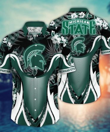 Michigan State Spartans Ncaa Hawaiian Shirt Umbrellas (For Sun) Aloha Shirt