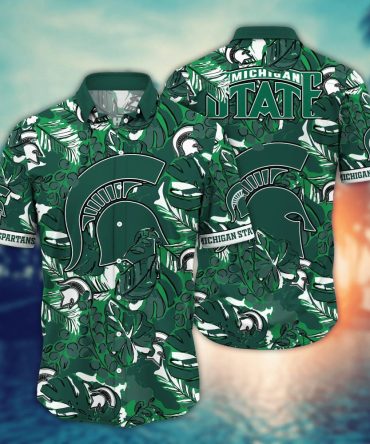 Michigan State Spartans Ncaa Hawaiian Shirt Vacation Footie Shirts