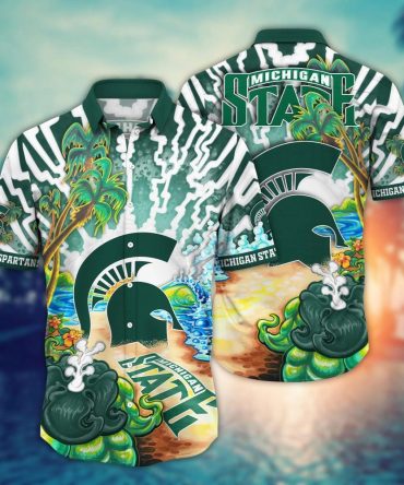 Michigan State Spartans Ncaa Hawaiian Shirt Warmthtime Aloha Shirt