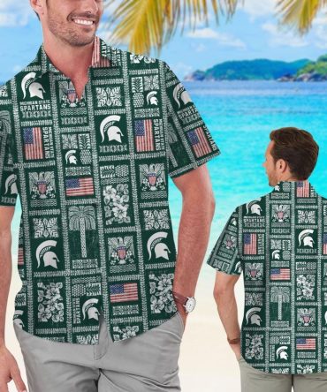 Michigan State Spartans Summer Commemorative Tropical Hawaiian Shirt