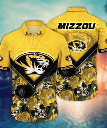 Missouri Tigers Ncaa Hawaiian Shirt Custom Sun Rays Aloha Shirt