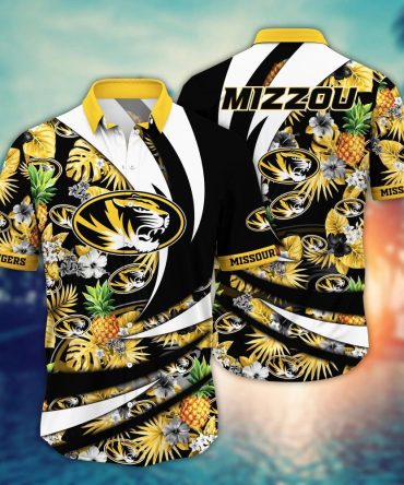 Missouri Tigers Ncaa Hawaiian Shirt Ocean Waves Aloha Shirt