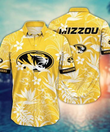 Missouri Tigers Ncaa Hawaiian Shirt Tan Linestime Aloha Shirt