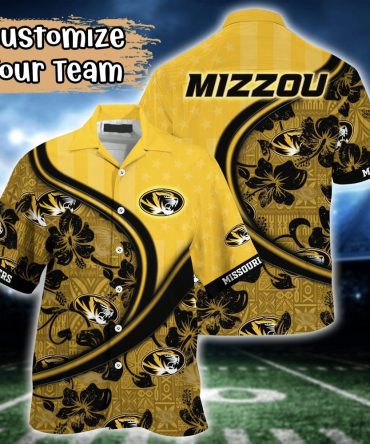 Missouri Tigers Ncaa Us Flag Hawaiian Shirt Custom Summer Aloha Shirt