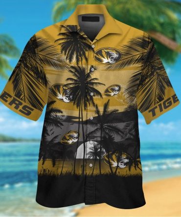 Missouri Tigers Short Sleeve Button Up Tropical Hawaiian Shirt Ver02