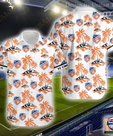 Mls Fc Cincinnati Coconut Trees Trendy Hawaiian Shirt Aloha Shirt