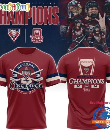 Montreal Victoire 2026 Pwhl Walter Cup Champions All Over Printed T Shirt