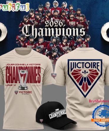 Montreal Victoire 2026 Pwhl Walter Cup Champions Logo T Shirt