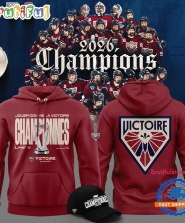 Montreal Victoire 2026 Pwhl Walter Cup Champions New Design Hoodie