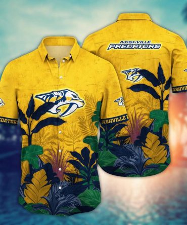 Nashville Predators Nhl Hawaiian Shirt Sprinklers Aloha Shirt