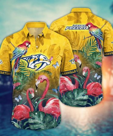 Nashville Predators Nhl Hawaiian Shirt Summery Aloha Shirt