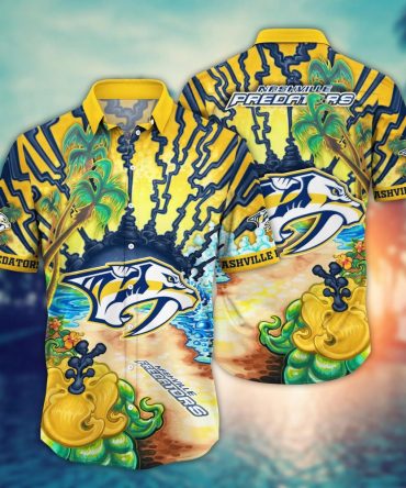 Nashville Predators Nhl Hawaiian Shirt Warm Seasontime Aloha Shirt
