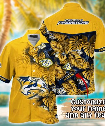 Nashville Predators Nhl Summer Hawaii Shirt And Tshirt Custom Aloha Shirt