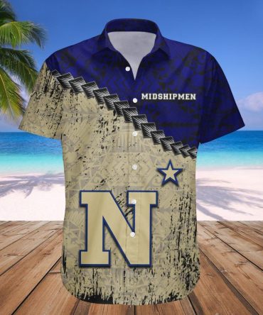 Navy Midshipmen Hawaii Shirt Grunge Polynesian Tattoo – Ncaa