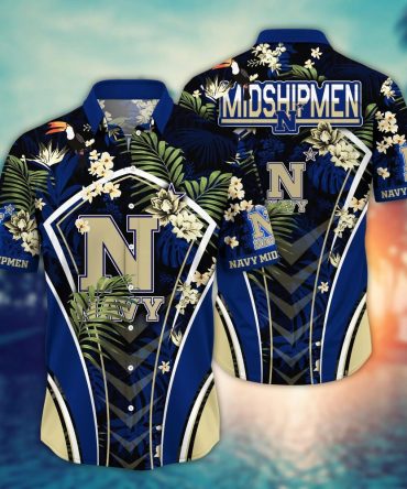 Navy Midshipmen Ncaa Hawaiian Shirt Air Conditioning Aloha Shirt