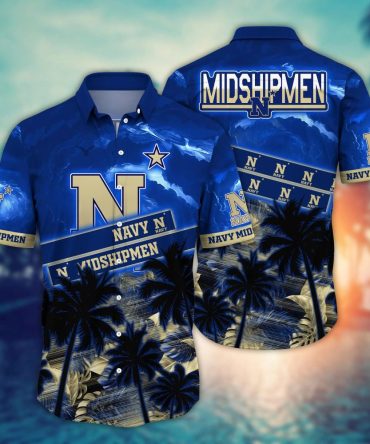 Navy Midshipmen Ncaa Hawaiian Shirt Holiday Aloha Shirt