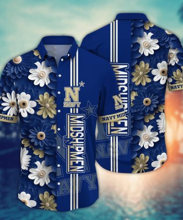 Navy Midshipmen Ncaa Hawaiian Shirt Summery Aloha Shirt
