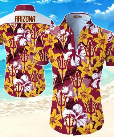 Ncaa Arizona State Sun Devils Flower Hawaiian Shirt