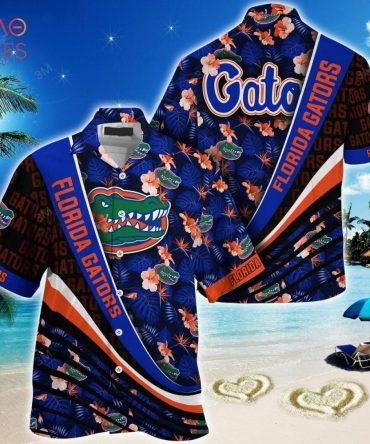 Ncaa Florida Gators Blue Black Hawaiian Shirt
