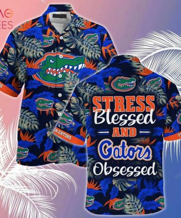 Ncaa Florida Gators Blue Black Hawaiian Shirt