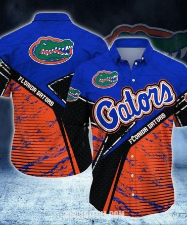 Ncaa Florida Gators Blue Orange Hawaiian Shirt