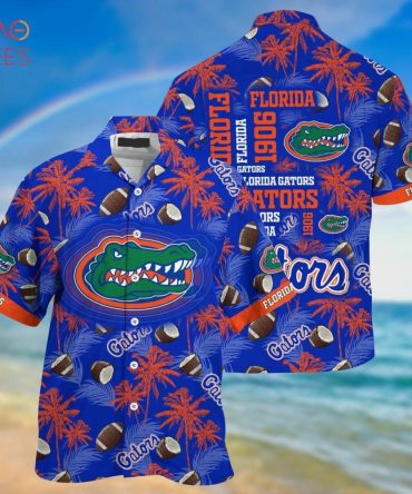 Ncaa Florida Gators Coconut Blue Orange Hawaiian Shirt