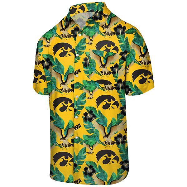 Ncaa Iowa Hawkeyes Gold Green Trendy Hawaiian Shirt Aloha Shirt