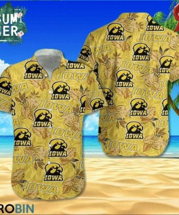 Ncaa Iowa Hawkeyes Gold Trendy Hawaiian Shirt Aloha Shirt