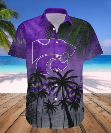 Ncaa Kansas State Wildcats Coconut Tree Purple Trendy Hawaiian Shirt Aloha Shirt