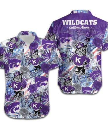 Ncaa Kansas State Wildcats Custom Name Purple Mascot Trendy Hawaiian Shirt Aloha Shirt