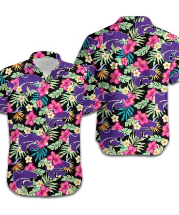 Ncaa Kansas State Wildcats Pink Purple Flowers Tropical Trendy Hawaiian Shirt Aloha Shirt