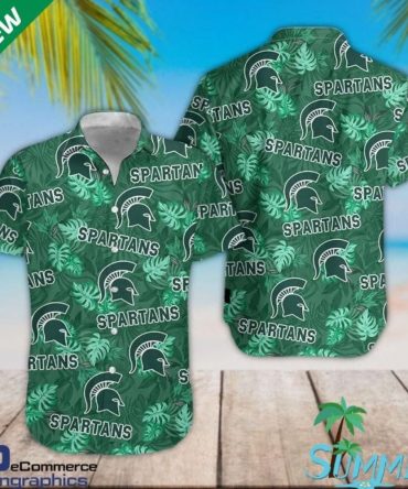 Ncaa Michigan State Spartans Green Trendy Hawaiian Shirt Aloha Shirt