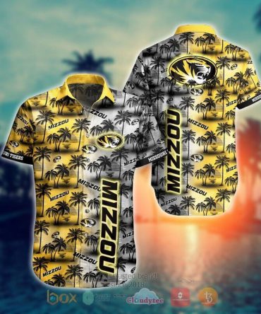 Ncaa Missouri Tigers Coconut Tree Gold Trendy Hawaiian Shirt V2 Aloha Shirt