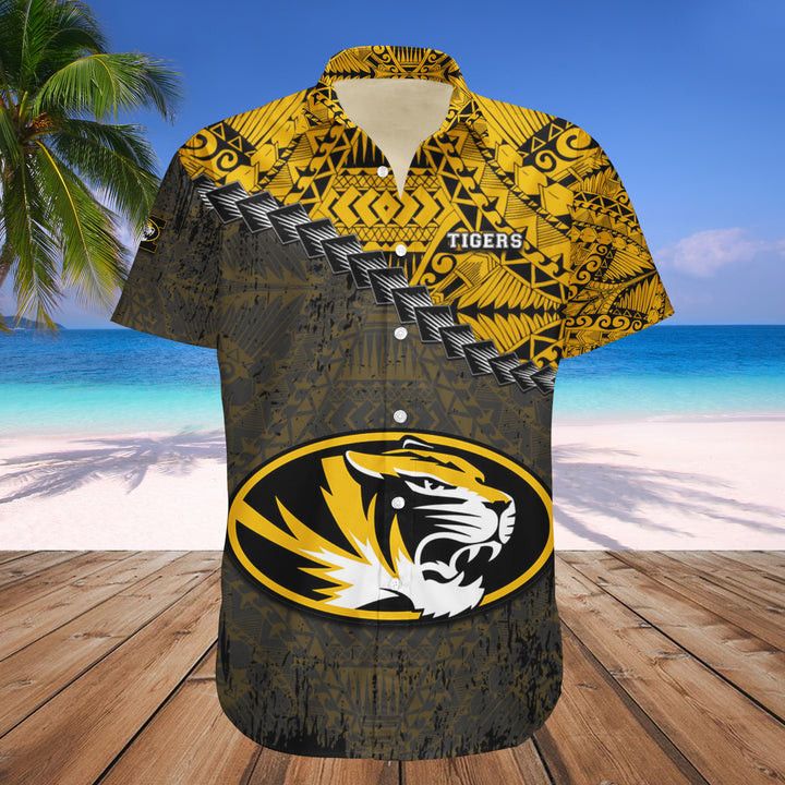 Ncaa Missouri Tigers Gold Black Trendy Hawaiian Shirt V15 Aloha Shirt