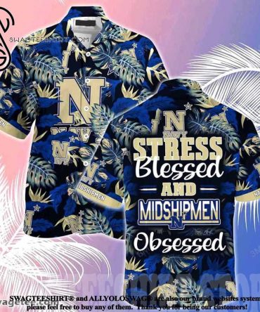 Ncaa Navy Midshipmen Blessed Obsessed Hawaiian Shirt