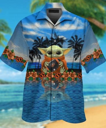 Ncaa Oklahoma State Cowboys Baby Yoda Hawaiian Shirt