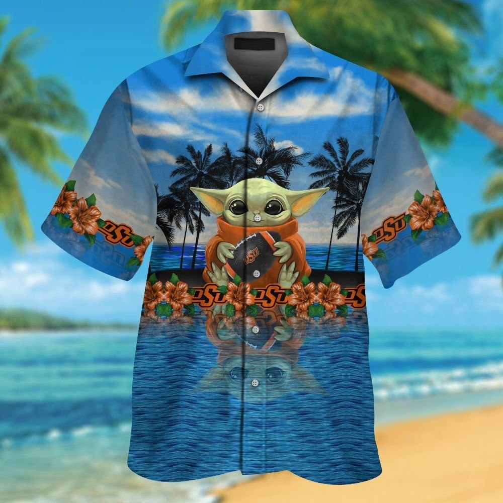 Ncaa Oklahoma State Cowboys Baby Yoda Hawaiian Shirt