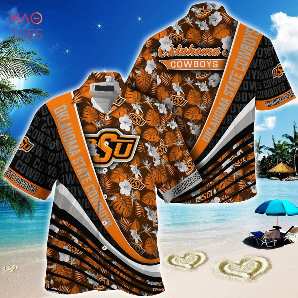 Ncaa Oklahoma State Cowboys Orange Black Trendy Hawaiian Shirt Aloha Shirt