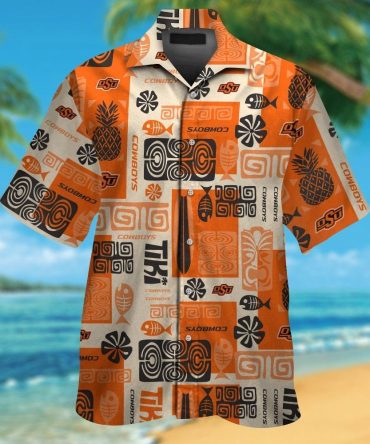 Ncaa Oklahoma State Cowboys Pineapple Orange Trendy Hawaiian Shirt Aloha Shirt