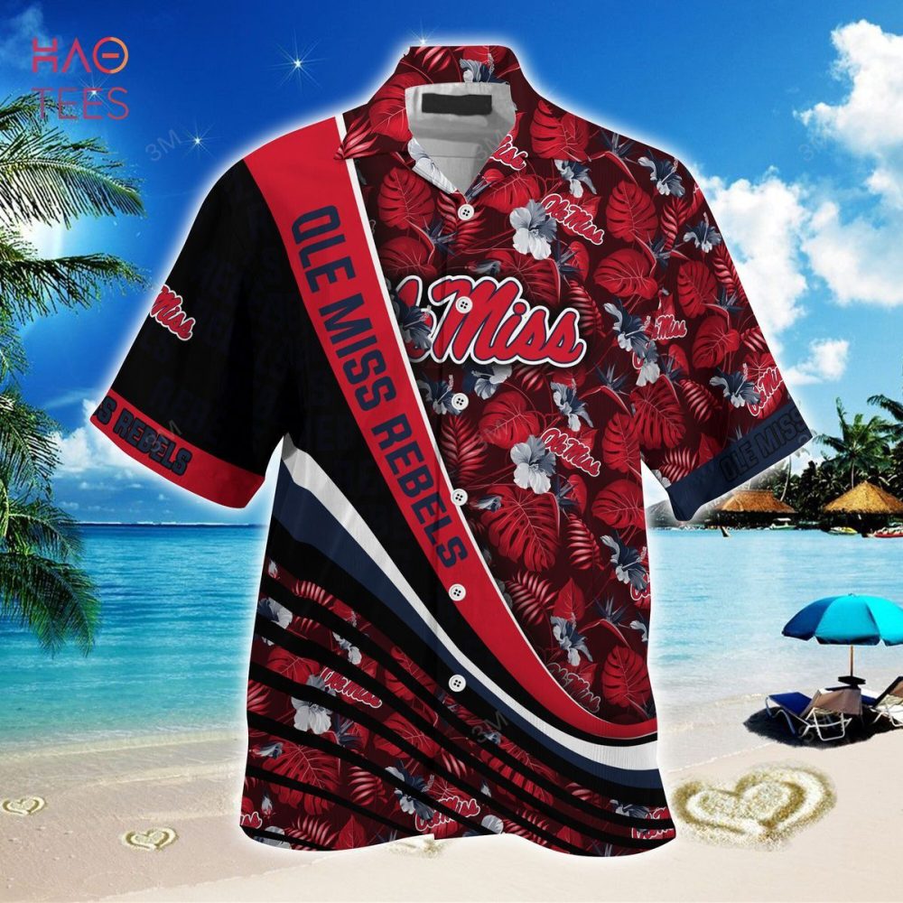 Ncaa Ole Miss Rebels Red Blue Hawaiian Shirt