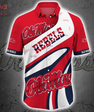 Ncaa Ole Miss Rebels Red White Hawaiian Shirt