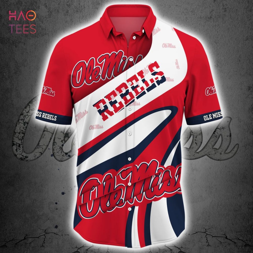 Ncaa Ole Miss Rebels Red White Hawaiian Shirt