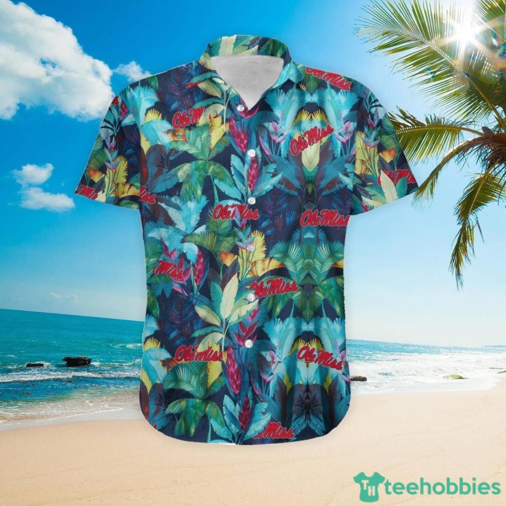 Ncaa Ole Miss Rebels Tropical Flowers Trendy Hawaiian Shirt Aloha Shirt